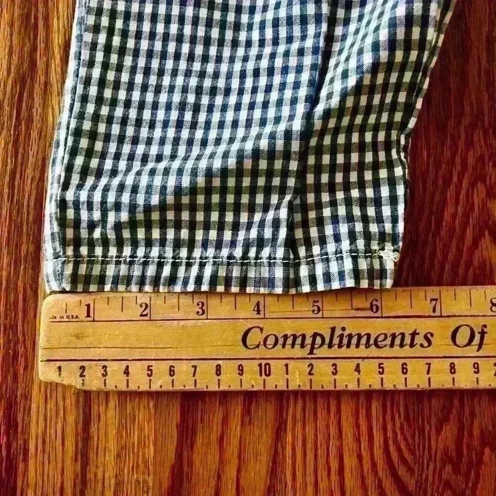 J.CREW -  BLUE/White Gingham Pants. City Fit. Size 4